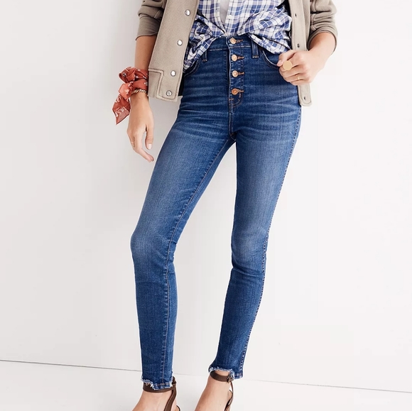 Madewell High- rise Skinny Jeans Chewed-He…